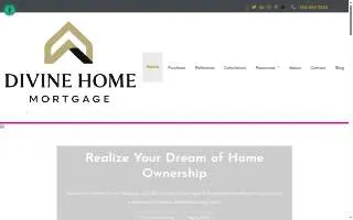 Divine Home Mortgage, LLC website