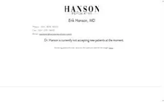 Hanson Psychiatry website