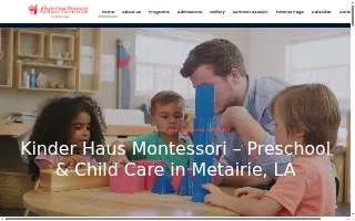 Kinder Haus Montessori Preschool and Child Care website