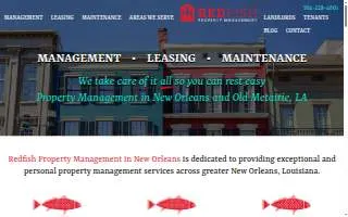 Red Fish Property Management of Metairie website