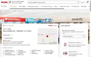 CVS Pharmacy of Minden website