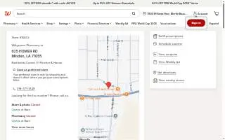 Walgreens Pharmacy of Minden website