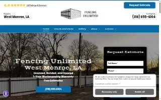 Fencing Unlimited of Monroe website