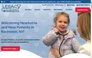 Legacy Pediatrics of Brighton website