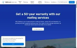 NELA Roofing of Alexandria website
