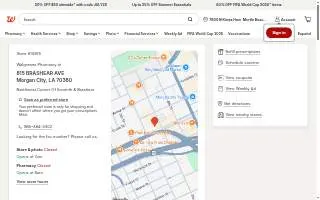 Walgreens Pharmacy of Morgan City website
