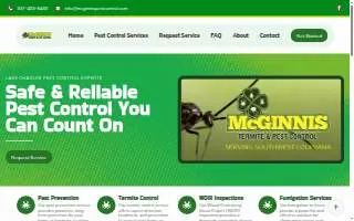 McGinnis Pest Control website
