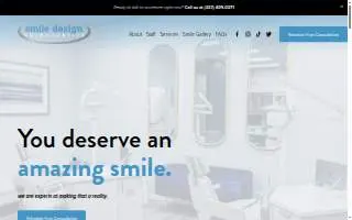 Smile Design Orthodontics of Moss Bluff website