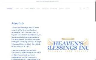 Heaven’s Blessings, Inc website