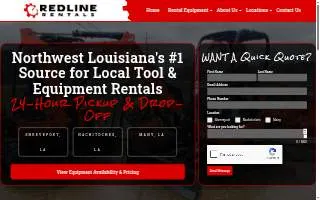 Redline Rentals website