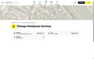 Chinups Handyman Services website