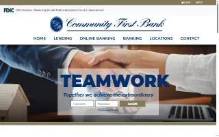 Community First Bank of New Iberia website