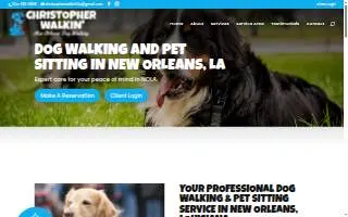 Christopher Walkin' Dog Walking & Pet Sitting website