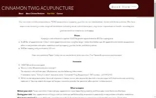Cinnamon Twig Acupuncture of New Orleans website