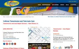 Cottman Transmission & Total Auto Care website