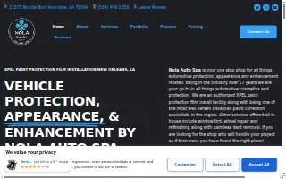 Nola Auto Spa website