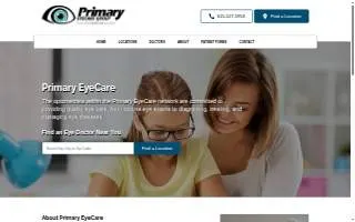 Primary Eye Care website