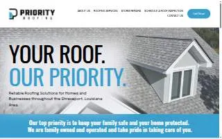 Priority Roofing of New Orleans website