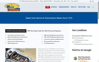 West Transmission and Total Auto Care of Gretna website