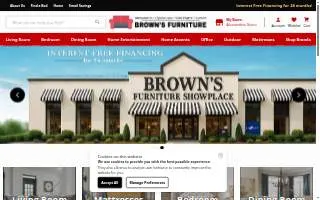 Brown's Furniture Showplace website