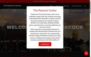 The Peacock Center website