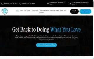 Bourgeois Physical Therapy & Sports Rehab website