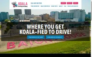Koala Driving Academy of Prairieville website
