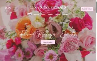 Luna Rose Florals website
