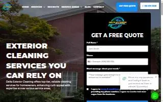 Delta Exterior Cleaning of Ruston website