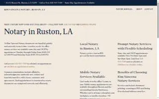 Kim Vancena Notary website