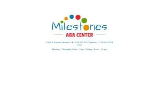 Milestones ABA Center website
