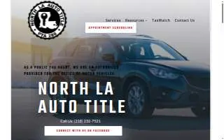 North LA Auto Title LLC website