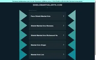 Shield Martial Arts website