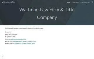 Waltman Law Firm & Title Company website