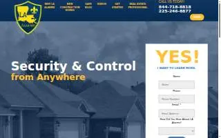 La Alarms website