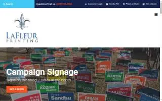LaFleur Printing website