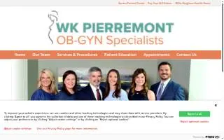 Pierremont OB-GYN Specialists website