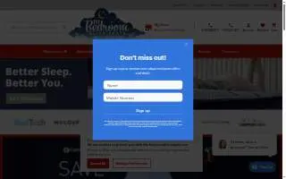 Bedroom Sleep Shops website