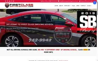 First Class Driving School, Inc website