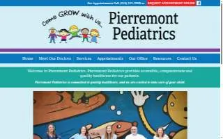 Pierremont Pediatrics website
