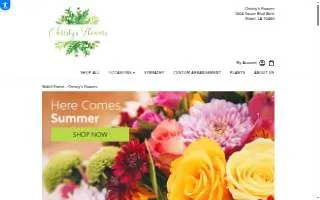 Christy's Flowers website