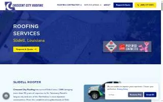 Crescent City Roofing website