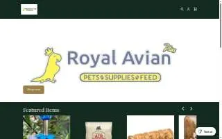 Royal Avian Plus website