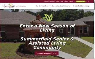 Summerfield Senior Living website