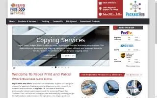 Paper Print and Parcel website