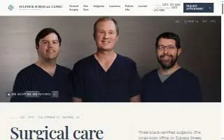 Sulphur Surgical Clinic website