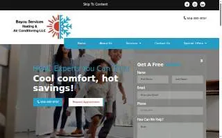 Bayou Services Heating & Air Conditioning LLC of Terrytown website