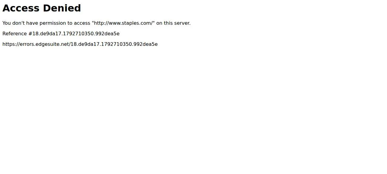 Staples Sporting Goods of Terrytown website