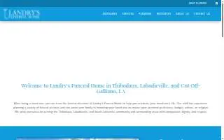 Landry's Funeral Home Inc website