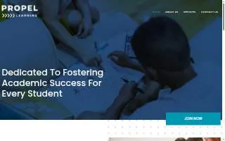 Propel Learning website